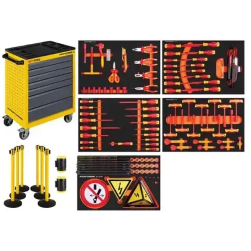 Kraftwerk - Servante d'atelier avec vde assortiment 111 pièces