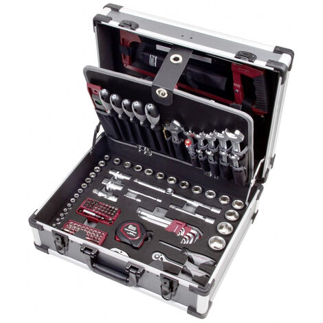 Kraftwerk – Coffret multi-outils 158 pièces – Douilles 1/4' de 4 à 14 mm – Douilles 1/2' de 10 à 32 mm – Clés combinées de 8 à 22 mm