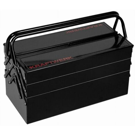Kraftwerk – Coffret multi-outils 106 pièces – Acier peint haute résistance – Compartiments en PVC moulé – Verrouillable et transportable