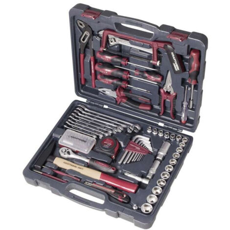 Kraftwerk – Coffret multi-outils 88 pièces – Douilles 3/8' 6-24 mm – Clé à cliquet réversible 45 dents – Boîte à embouts amovible 33 pièces