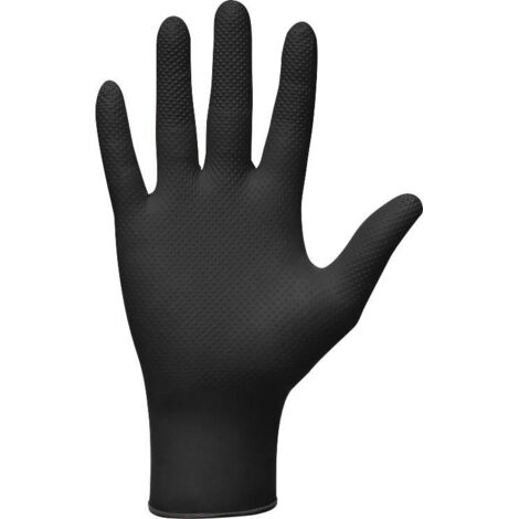 Kraftwerk Gogrip PRO Gants en nitrile, Noir, M, 50 pièces.