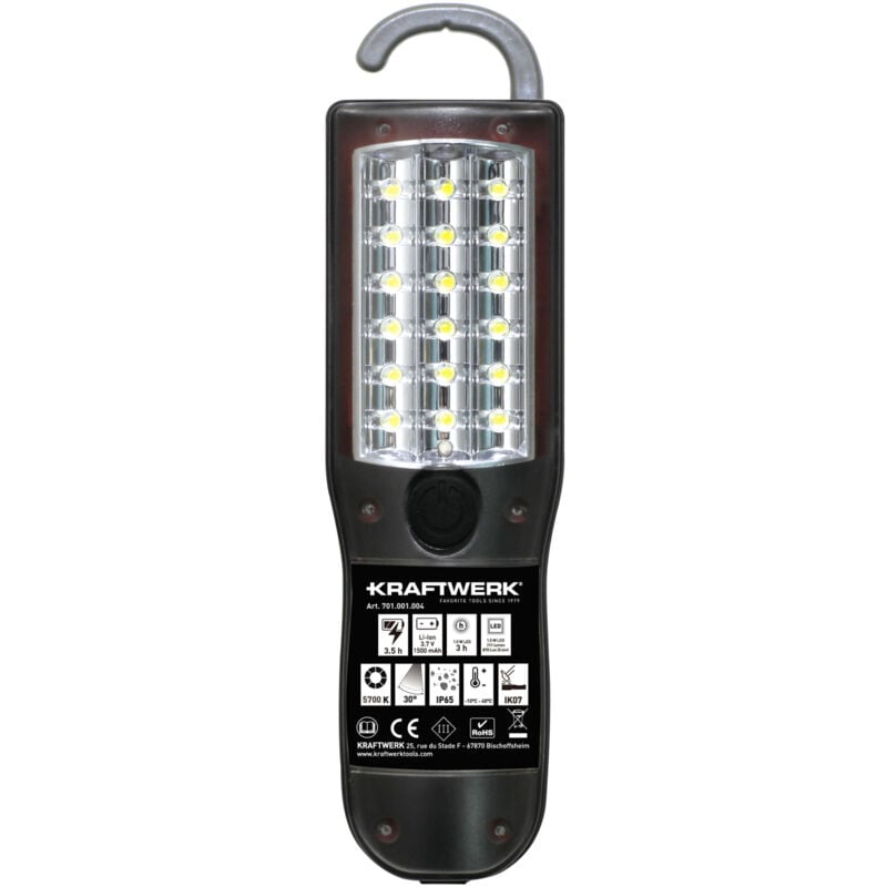 Kraftwerk - Lampe led rechargeable à accu Li-Ion Compact 250 - 701.001.004 - Ce produit de marque est neuf.