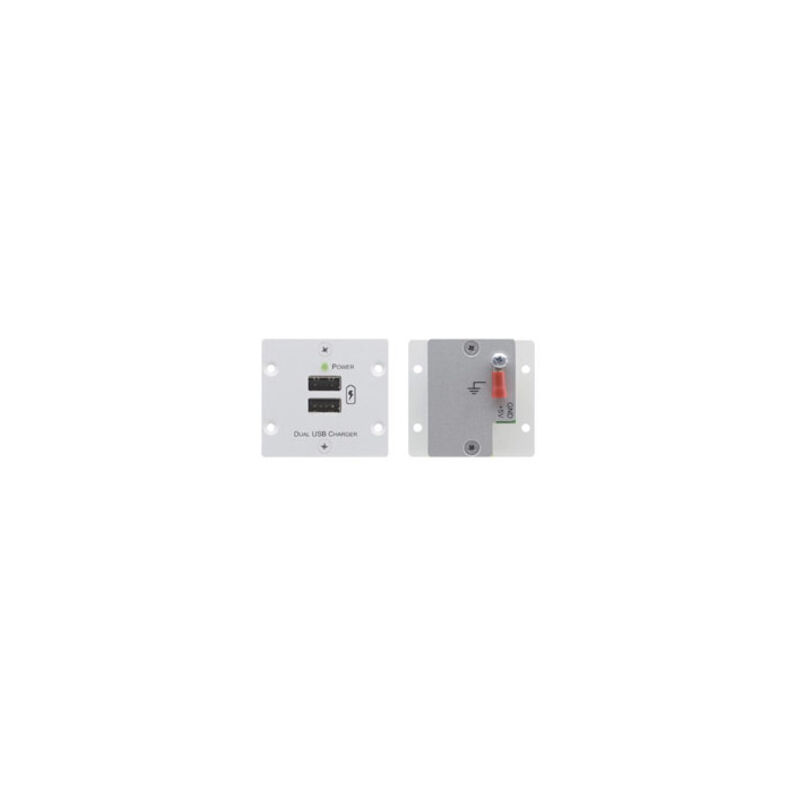 

wall plate de insercion - cargador doble usb, alimentacion 5v cc (w-2uc(b)) - Kramer