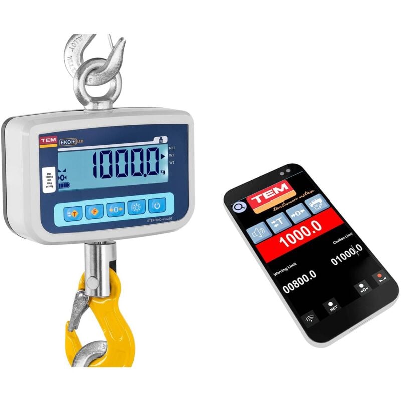 Kranwaage Hängewaage 1000 Kg 500 G Lastenwaage Industriewaage Waage LCD