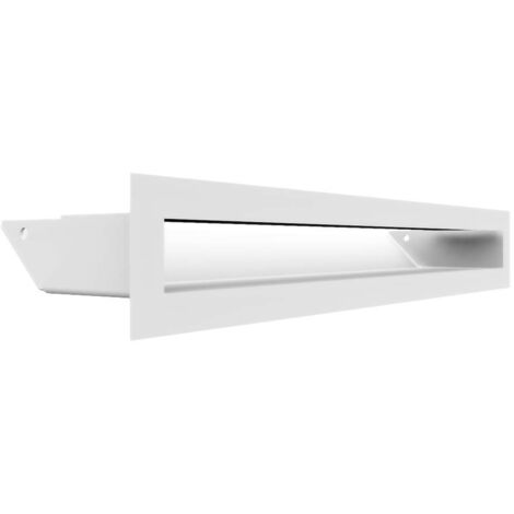 KRATKI griglia di ventilazione AIR 6x40 cm Bianco - Griglia ventilazione camino, per aria calda inclinata 45 gradi - Griglia aria calda resistente al surriscaldament