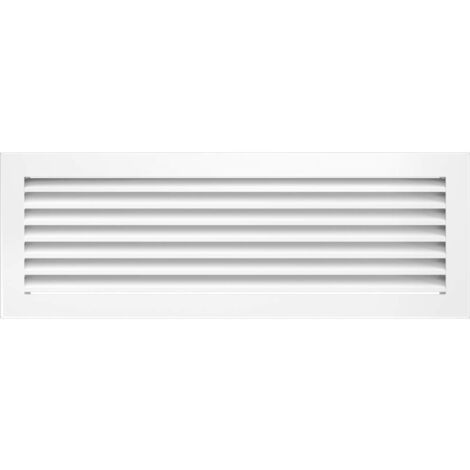 KRATKI Griglia di Ventilazione Fresh  17 x 49 cm  Bianco  Griglia Aria Calda con lamelle in Acciaio  Griglia di Scarico per Ventilazione Camino  per Ogni Tipo di Interno