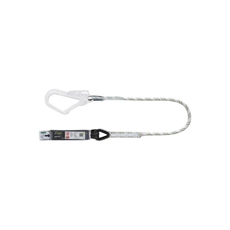 Longe en corde tressée 1,50 m avec absorbeur d'énergie et mousqueton FA5020755 - Kratos Safety