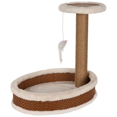 Kratzbaum auf Ständer mit Spielmaus 40x30x41 cm Pets Collection - Braun