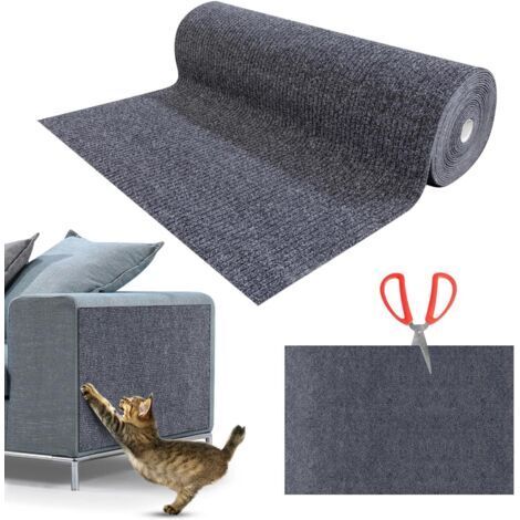 Kratzbaum für Katzen, Sofaschutzmatte für Katzen, Kratzschutzmatte für Katzensofa, Kratzschutzmatte für Katzen, DIY-Kratzschutzmatte für Katzen, 200 x 40 cm, Dunkelgrau