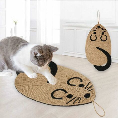 Kratzbrett Katzen Kratzmatte Rutschfest Sisalmatte Langlebig Kratzteppiche Sisal Kratzpad Scratching Pad Hängend Kratzpappe Krallenpflege Katzenspielzeug Katzenkratzmatte für Möbel Spielen