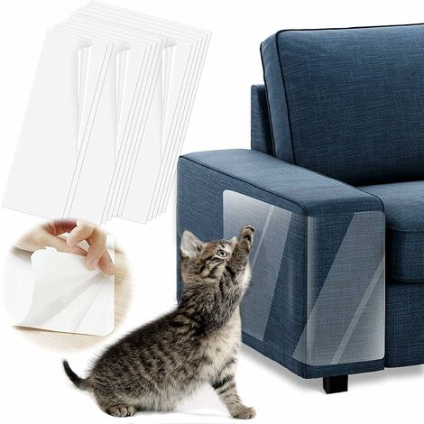 Kratzschutz für Katzen, 10 Aufkleber, transparenter Möbelschutz gegen Katzen, Sofa-Kratzschutz, selbstklebende Möbelschutz (30x40)