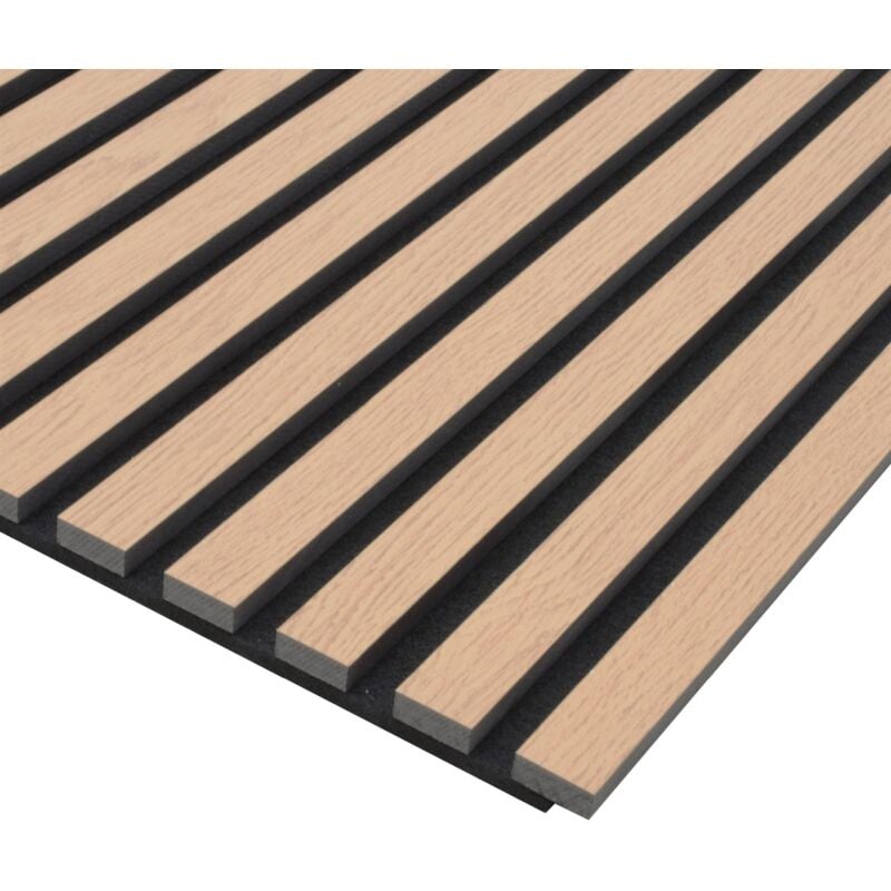 Kraus Acoustic Slat Wall Panel 3D Wood - Natural Oak - 19x120mm - Sample