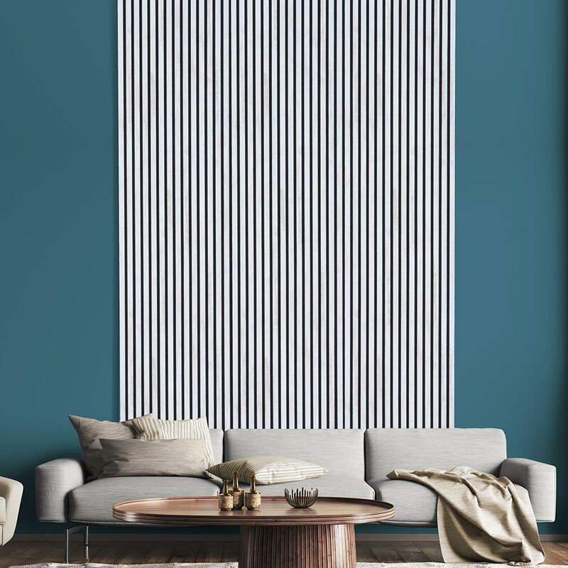 Acoustic Slat Wall Panel 3D Wood - Silver Birch - 2400x573mm - Single - Light Grey - Kraus