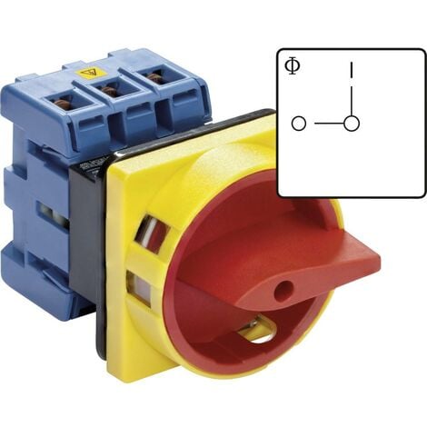 Kraus & Naimer KG10B.T203/01.E Interrupteur sectionneur refermable 20 A 1 x 90 ° rouge, jaune 1 pc(s)