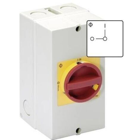 Kraus & Naimer KG20B T206/40 KL11V Interruttore di riparazione con la barra di chiusura 25 A 1 x 90 ° Rosso, Giallo 1 p