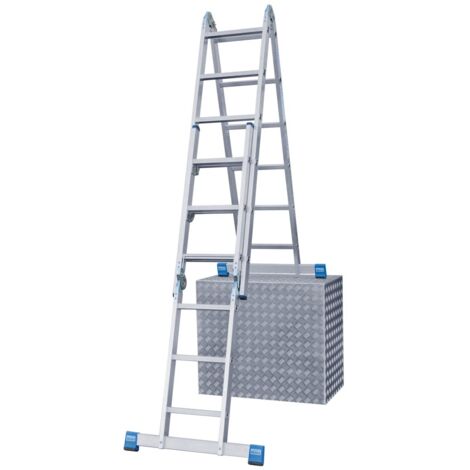 Krause Aluminium-Gelenk-Combileiter STABILO mit Treppenfunktion 5,30 m Gelenkleiter
