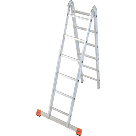 Krause Aluminium-Gelenk-Doppelleiter MONTO TriMatic 4,40 m Klappleiter
