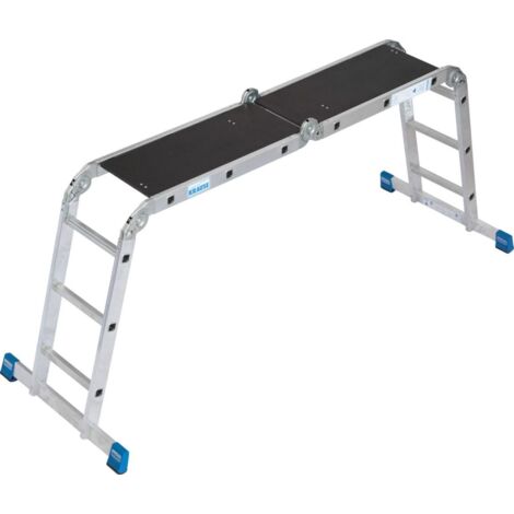 Krause Aluminium-Gelenkleiter STABILO + Multiboard 4,40 m Podestleiter