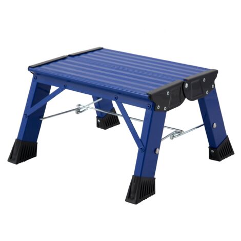 Krause Aluminium-Klapptritt MONTO Treppy Plusline blau 2,20 m Klapptritt