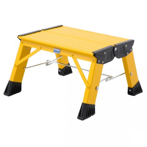 Krause Aluminium-Klapptritt MONTO Treppy Plusline gelb 2,20 m Tritthocker