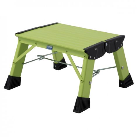 Krause Aluminium-Klapptritt MONTO Treppy Plusline grün 2,20 m Klappleiter
