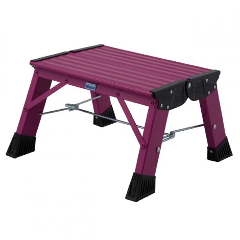 Krause Aluminium-Klapptritt MONTO Treppy Plusline pink 2,20 m Klappleiter
