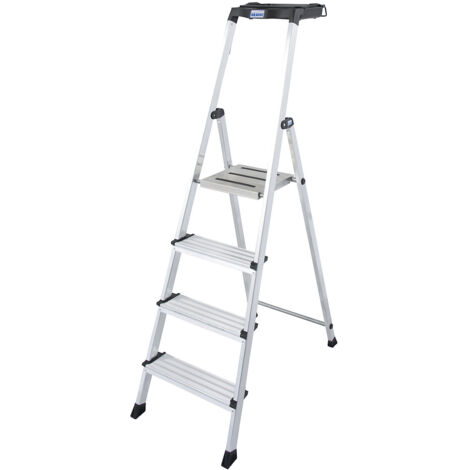 Krause Aluminium Stufen-Stehleiter 4 Marches Argent