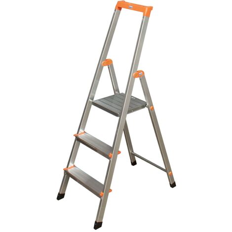 Krause Monto Alu Stufen-Stehleiter SOLIDY 1x 3 Tritte Aluleiter Stehleiter