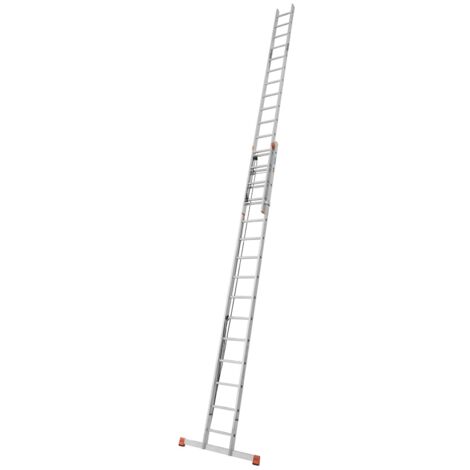 Krause Robilo Alu Schiebeleiter Anlegeleiter Seilzug 2x15 Sprossen Seilzugleiter