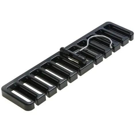 Krawatten- und Gürtelhalter, drehbarer Gürtelorganizer, multifunktionaler Halter, Schalhalter, Aufbewahrungsständer für Kleiderschrank, Schwarz – 10 Fächer
