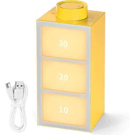Kreative, farbenfrohe LED-Stimmungsleuchte mit Timer, Lichtwechsel im Takt der Musik, wiederaufladbare RGB-Stimmungslampe mit Rhythmus, Nachtlicht für Auto, Zuhause, Spielzimmer, Bar, Gelb
