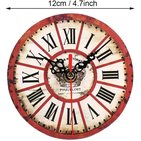 Kreative Retro-Wanduhr im europäischen Stil aus MDF für Wohnzimmer und Büro 7