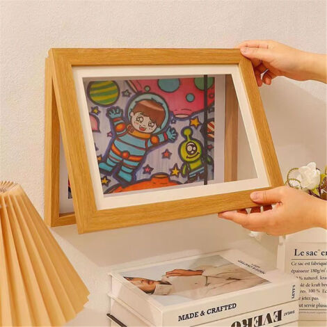 Kreativer magnetischer Wandfotorahmen zum Selberbauen für Kinder, kein Bohren erforderlich, multifunktional, mit Aufbewahrungsmöglichkeit, für Kinderzimmer, moderner und minimalistischer Stil.