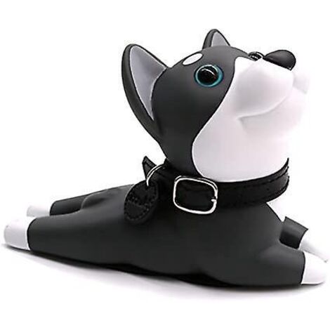 Kreativer Türstopper in Welpenform (schwarzer Hund), niedlicher Türstopper im Hunde-Design, dekorativer Türkeil für Zuhause und Büro