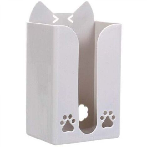 Kreativer, wandmontierter Toilettenpapierhalter, kein Bohren erforderlich, Katzenkopf-Design, Aufbewahrungsbox für Toilettenpapierrollen