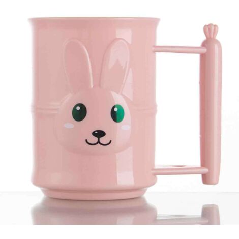 Kreativer Zahnbürsten-/Zahnpastahalter in Hasenform, rosa Becher - Kreativer Zahnbürsten-/Zahnpastahalter in Hasenform, rosa Becher