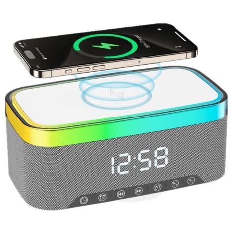 Kreatives intelligentes Bluetooth-Lautsprecher-Nachtlicht Desktop-Audio-Wireless-Ladegerät Nachttisch-Atmosphärenlicht
