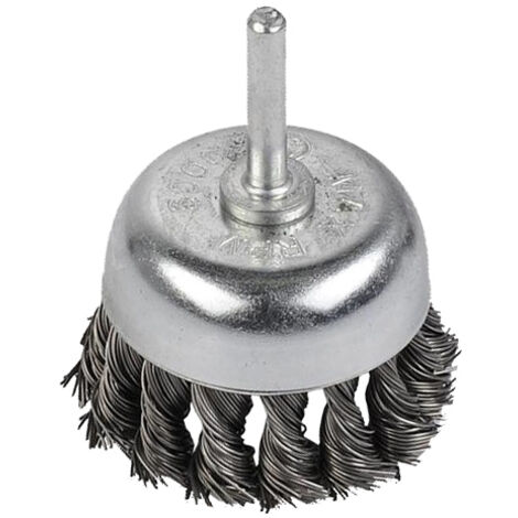 KREATOR Brosse métallique rotative soucoupe Ø 65 mm fils torsadés en acier