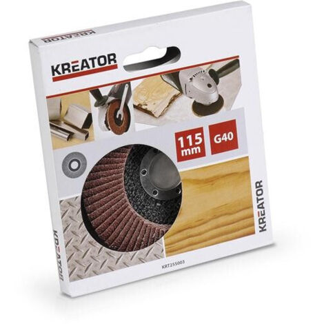 KREATOR Disque à lamelle corindon - grain 40 - Ø 115 mm