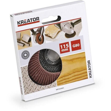 KREATOR Disque à lamelle corindon - grain 80 - Ø 115 mm