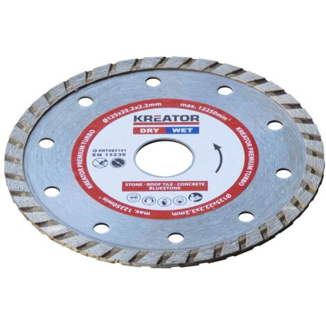 KREATOR Disque diamant universels turbo - Alésage 22,2 mm 1 disque 125 mm 2,2 mm