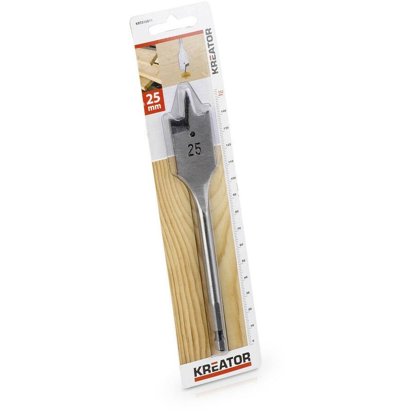 

KRT010811 Broca plana para madera 25x152mm - Kreator