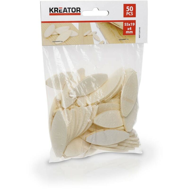 

KRT120105 Galletas para ensambles 55x19x4mm 50 uds - Kreator