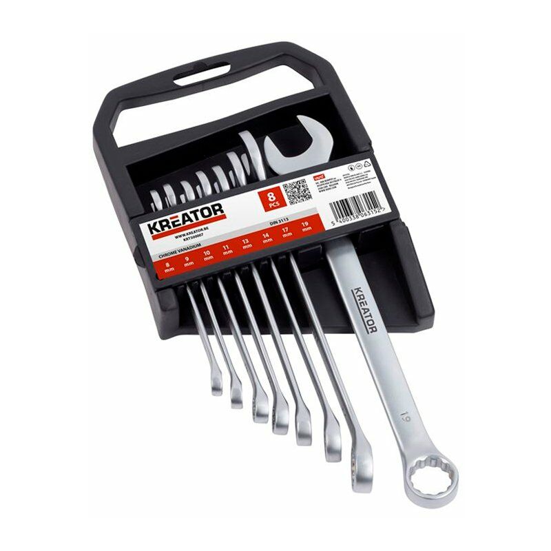 

Set de 8 llaves combinadas de carraca