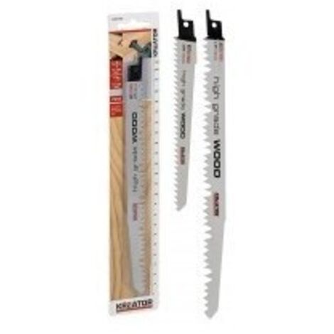 KREATOR Lame de scie sabre à bois HCS 150 mm - 2 pièces