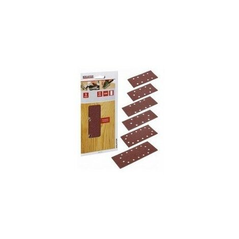 KREATOR Lot de 5 patins perforés (oval) - grain 240 - 93 x 230 mm