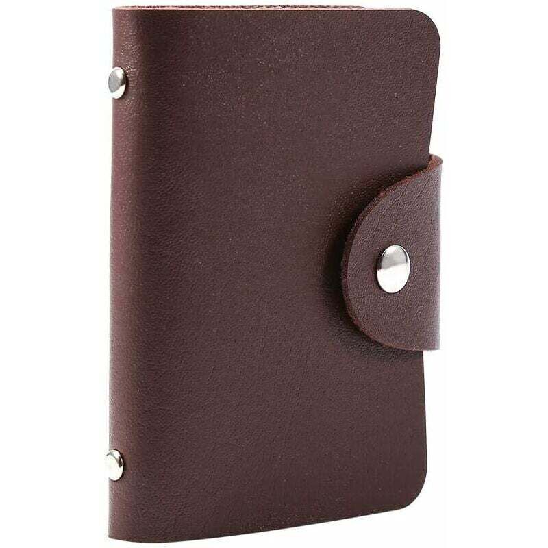 Image of Kreditkartenetui aus PU-Leder mit 24 Kartenfächern (braun) - Fei Yu