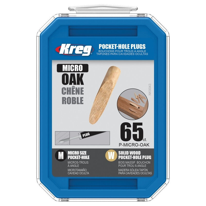 

Caja de 65 tapaagujeros de madera maciza microperforados - P-MICRO-OAK - Kreg
