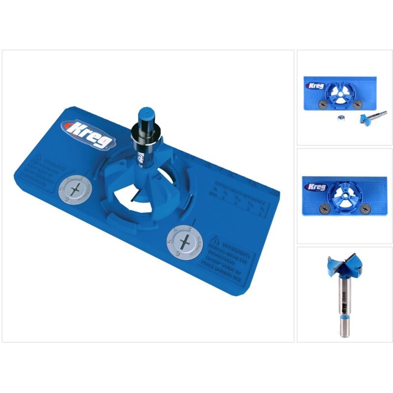 Kreg - Concealed Hinge Jig Gabarit de perçage pour charnières à boîtier ø 35 mm ( khi-hinge ) pour la fabrication de meubles et de portes d'armoires
