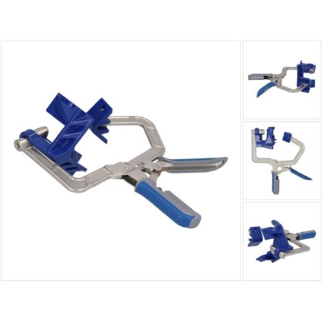 Kreg – Pince d'angle Automaxx 90° pour matériaux jusqu'à 25 mm – Acier et fonte d'aluminium – Poignées rembourrées – KHCCC